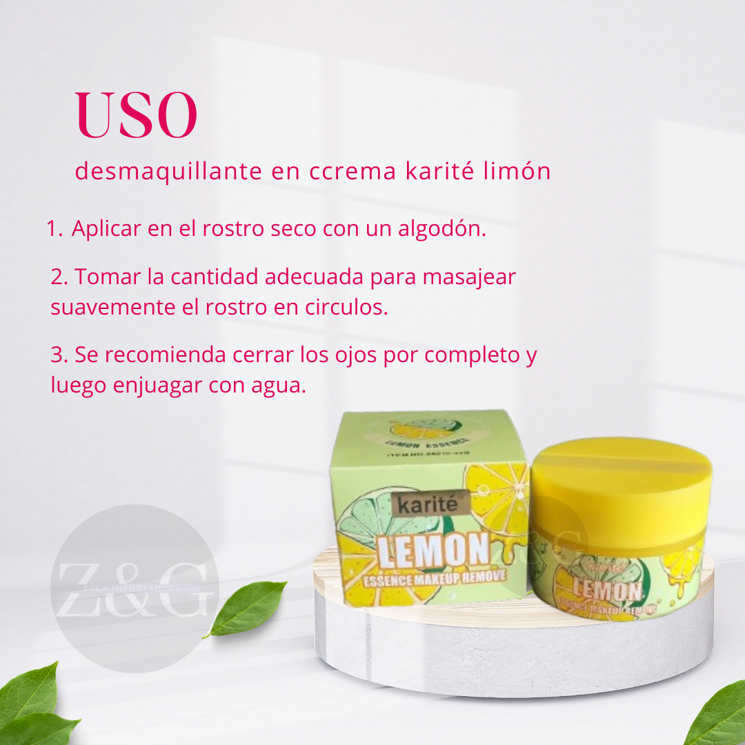 DESMAQUILLANTE EN CREMA LIMON KARITE