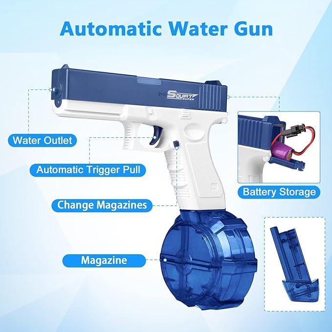 PISTOLA AGUA ELECTRICA GLOCK 2 DEPOSITOS