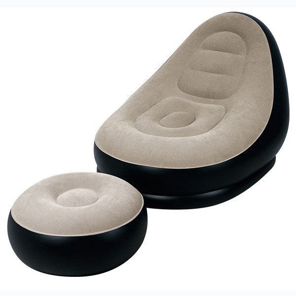 >SOFA PEREZOSO - Inflable con Puff (incluye inflador)