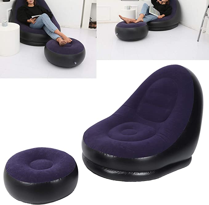 >SOFA PEREZOSO - Inflable con Puff (incluye inflador)
