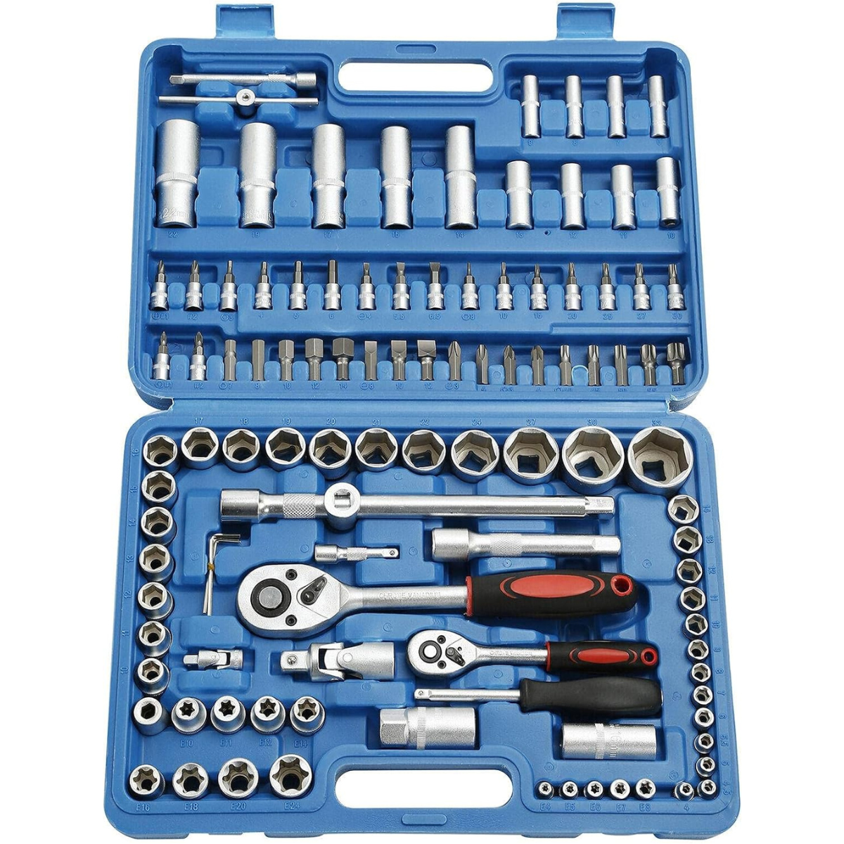 Caja de herramientas de 108 piezas.