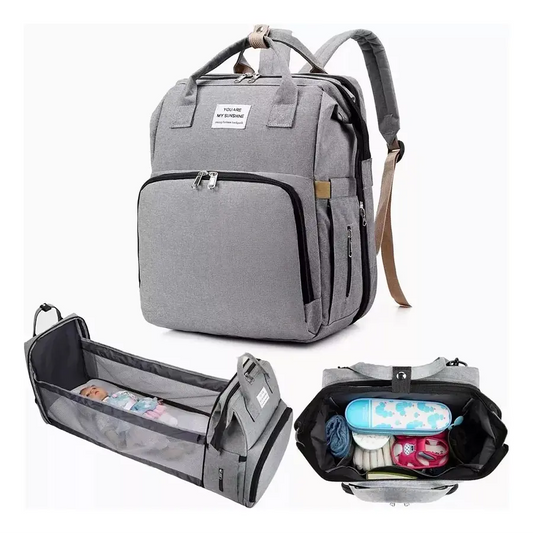 TODOBEBE™ - Bolsa Mochila De Pañales Para Papás -  Cama De Bebé Plegable