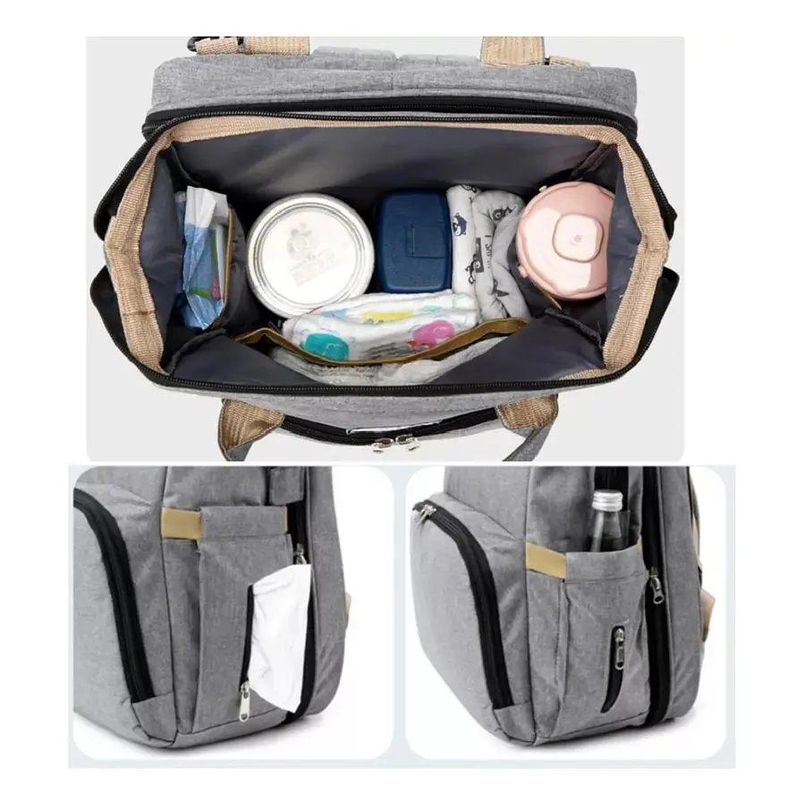 TODOBEBE™ - Bolsa Mochila De Pañales Para Papás -  Cama De Bebé Plegable