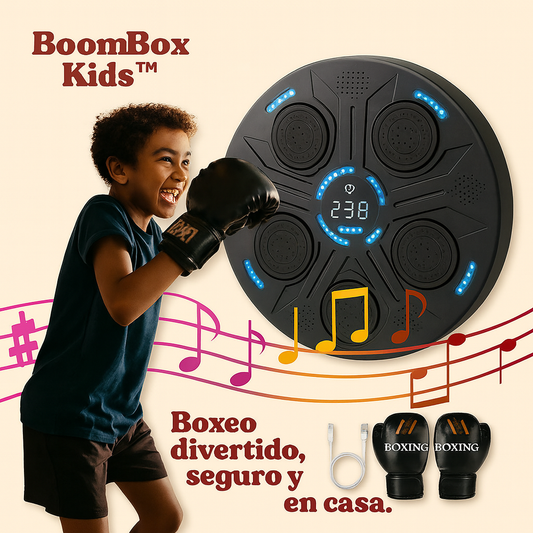 🥊🎵 BOOMBOX KIDS™- MAQUINA DE BOXEO-(INCLUYE UN PAR DE GUANTES !!)